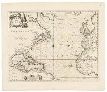 (ATLANTIC.) Johannes Janssonius. Mar del Nort.                                                                                                   